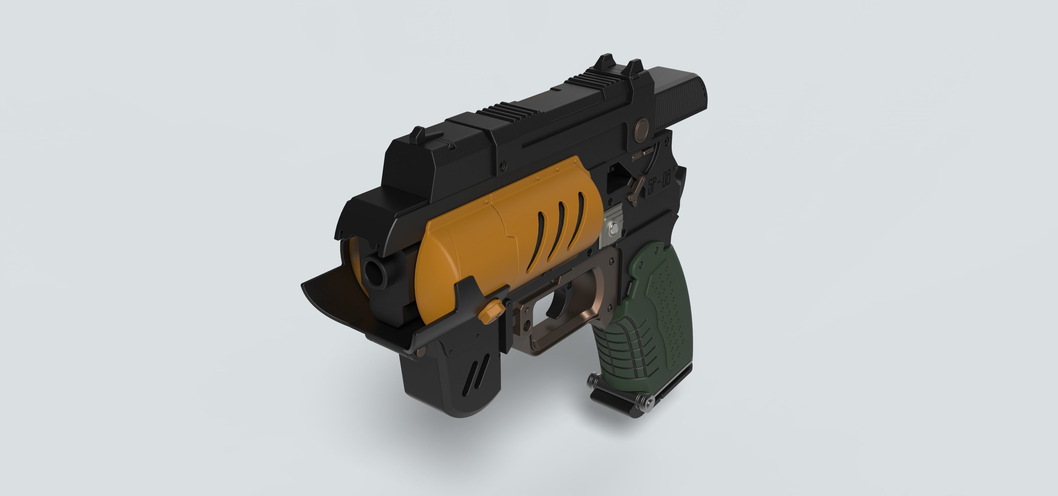 Spacers choice Light pistol from the game The Outer Worlds 3D print model_3
