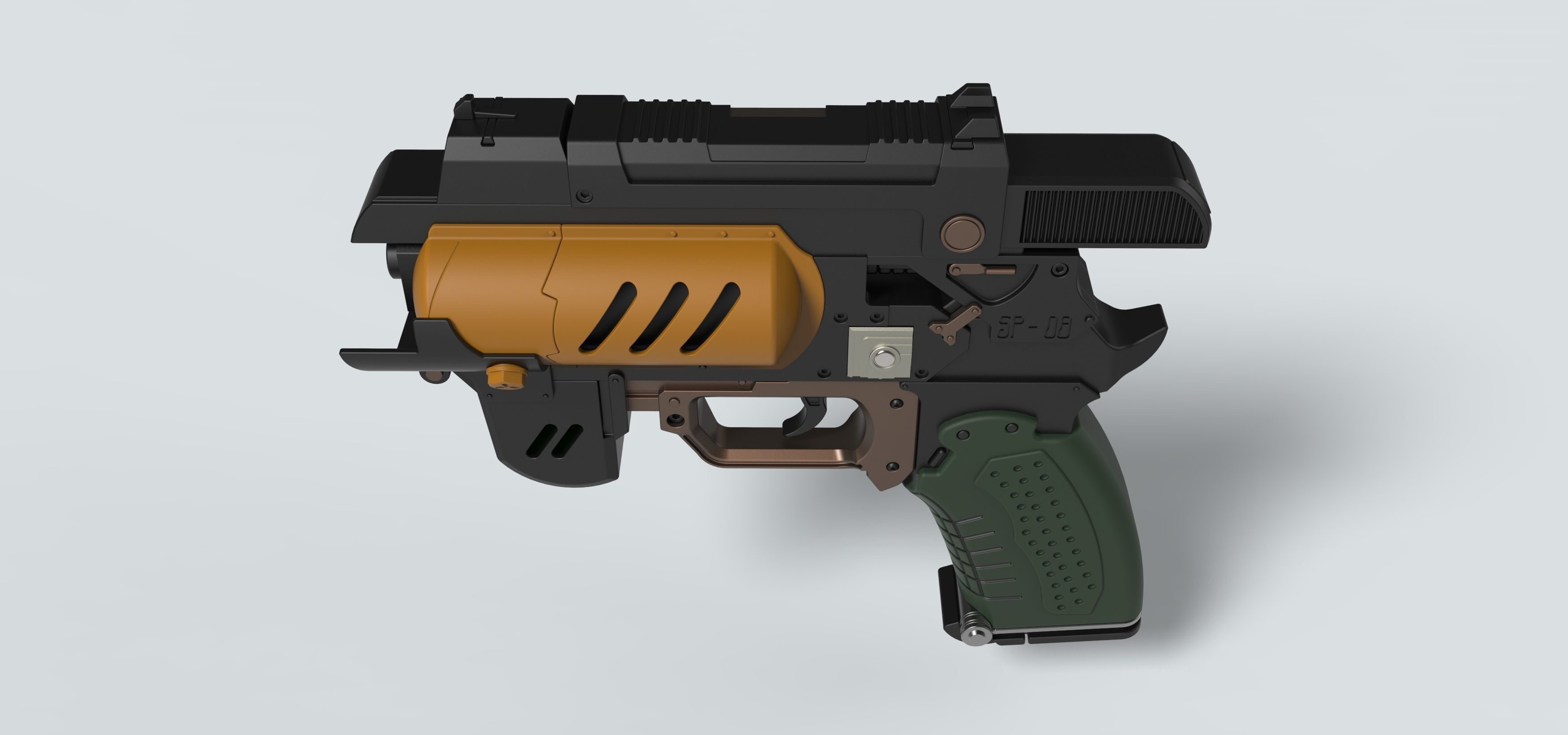 Spacers choice Light pistol from the game The Outer Worlds 3D print model_7