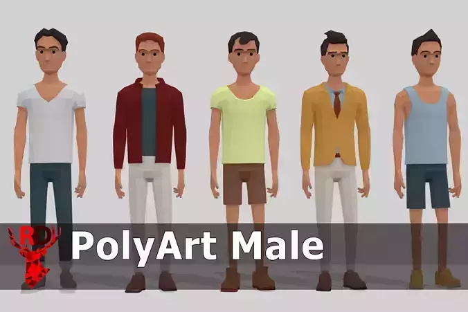 PolyArt Male character