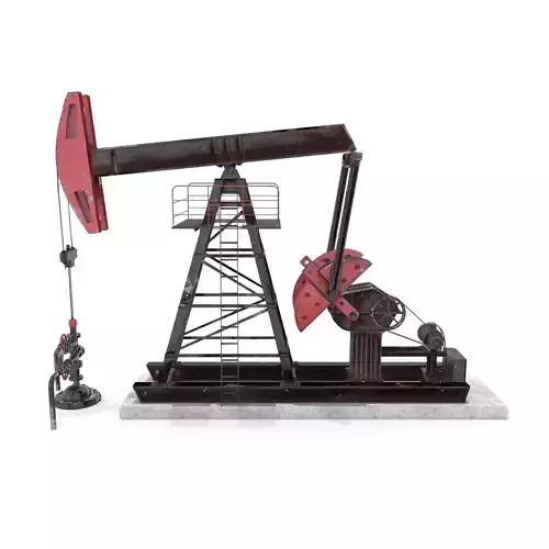 Oil Pumpjack Animated 2 Low-poly 3D model