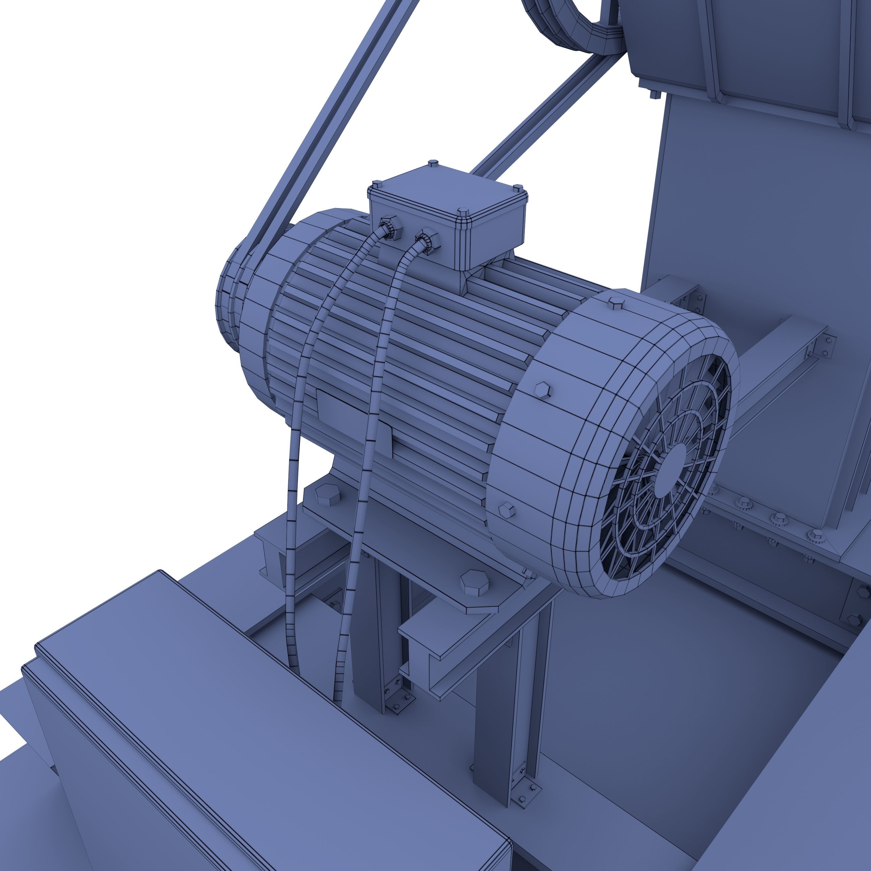 Oil Pumpjack Animated Weathered 3 Low-poly 3D model_12