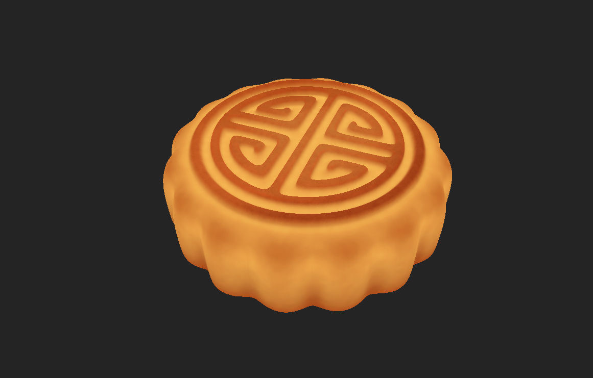 Moon Cake 3D model_9