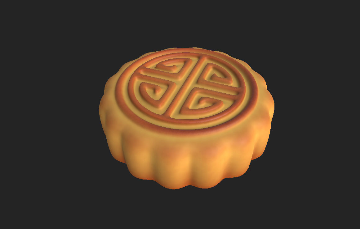 Moon Cake 3D model_8