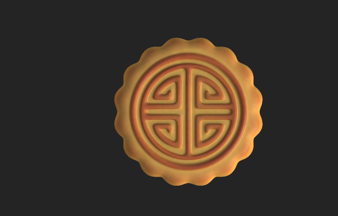 Moon Cake 3D model_10
