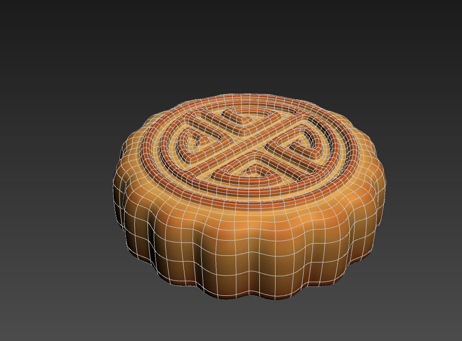 Moon Cake 3D model_15