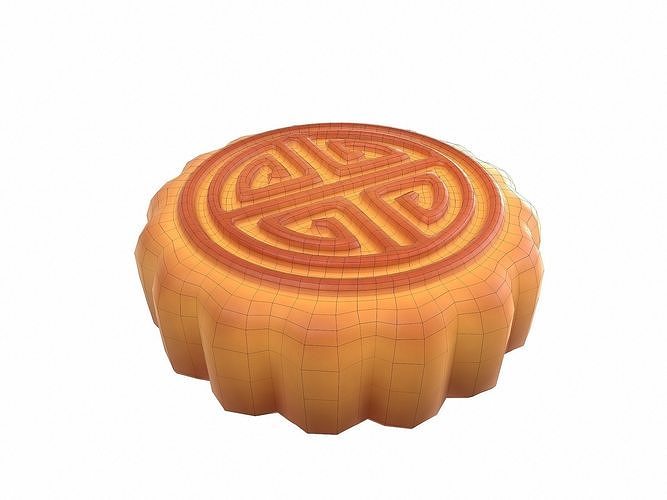 Moon Cake 3D model 7