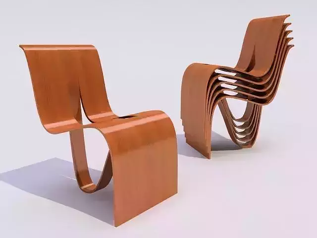 Chair pair of wooden chairs