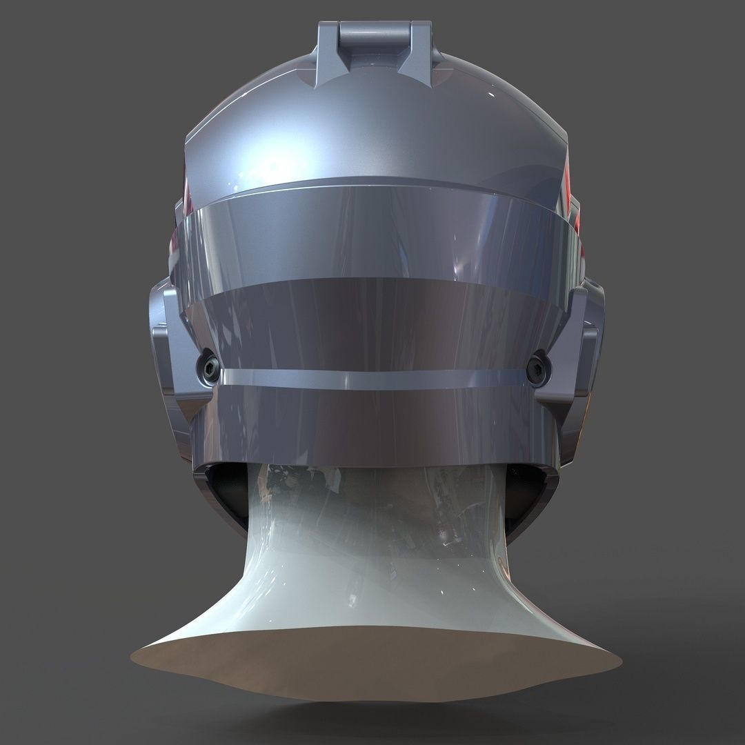 CAD-friendly models kit Helmet H1V1 and male head M1P1D0V1head 3D model_8