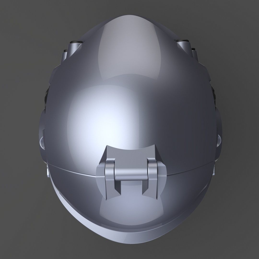CAD-friendly models kit Helmet H1V1 and male head M1P1D0V1head 3D model_34