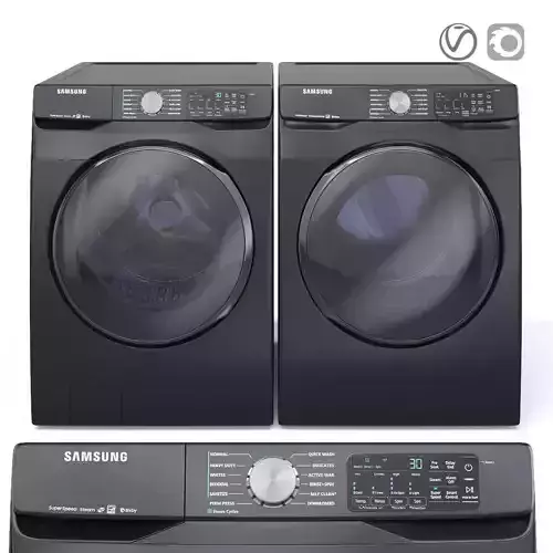 Samsung washer and dryer 3D model