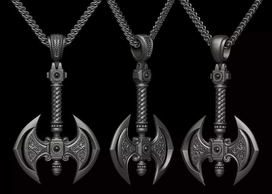Axe 3d pendant 3D print model_0