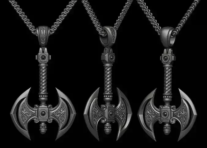 Axe 3d pendant 