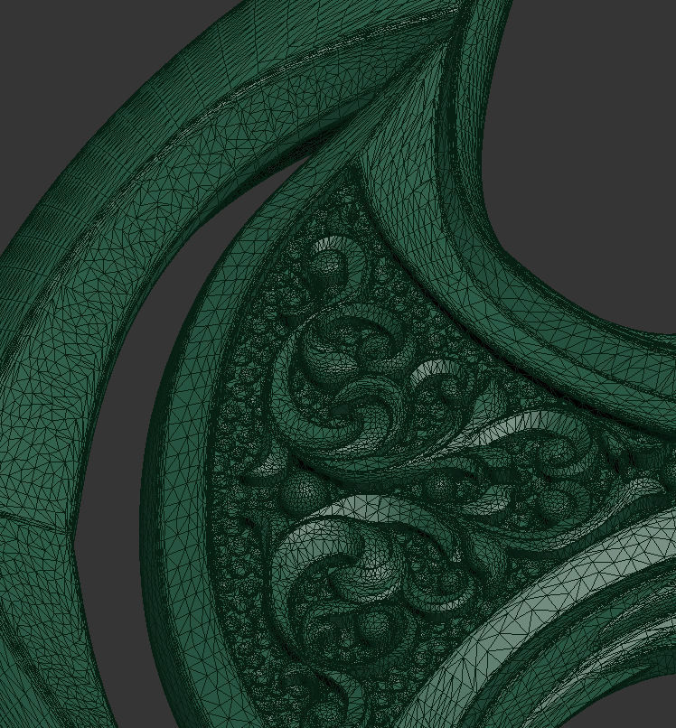 Axe 3d pendant 3D print model_17