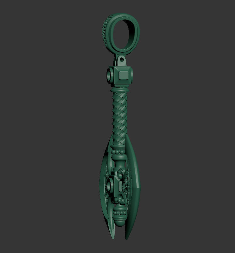 Axe 3d pendant 3D print model_13