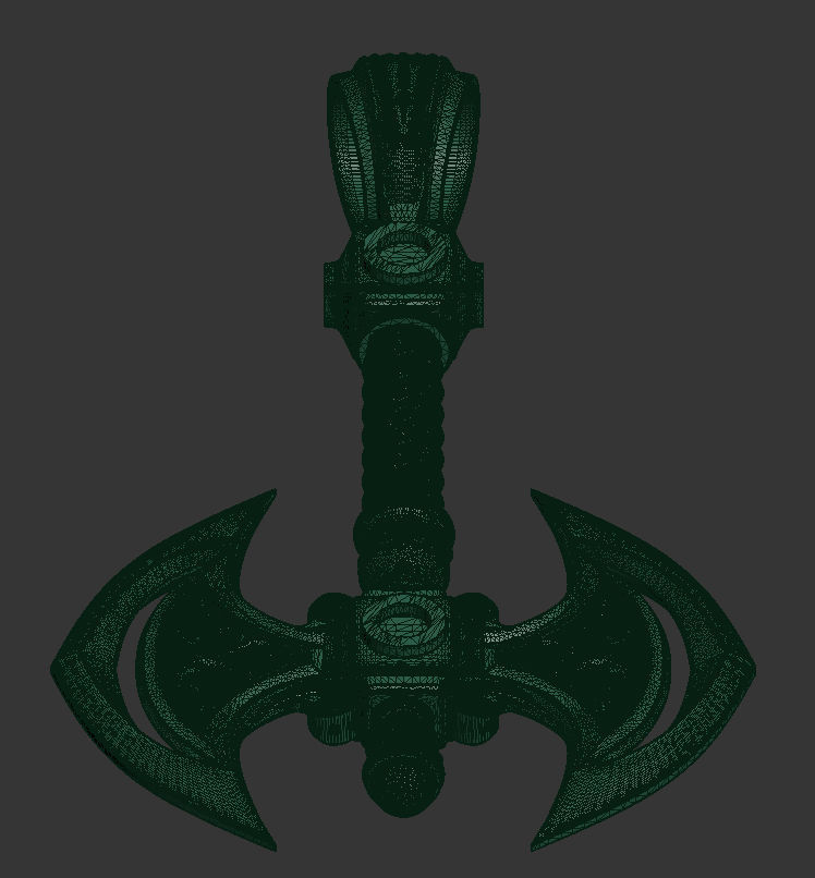 Axe 3d pendant 3D print model_16