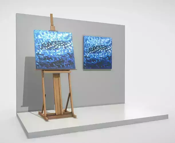 Blue Transformation No-1 - Oil Painting Low-poly 3D model