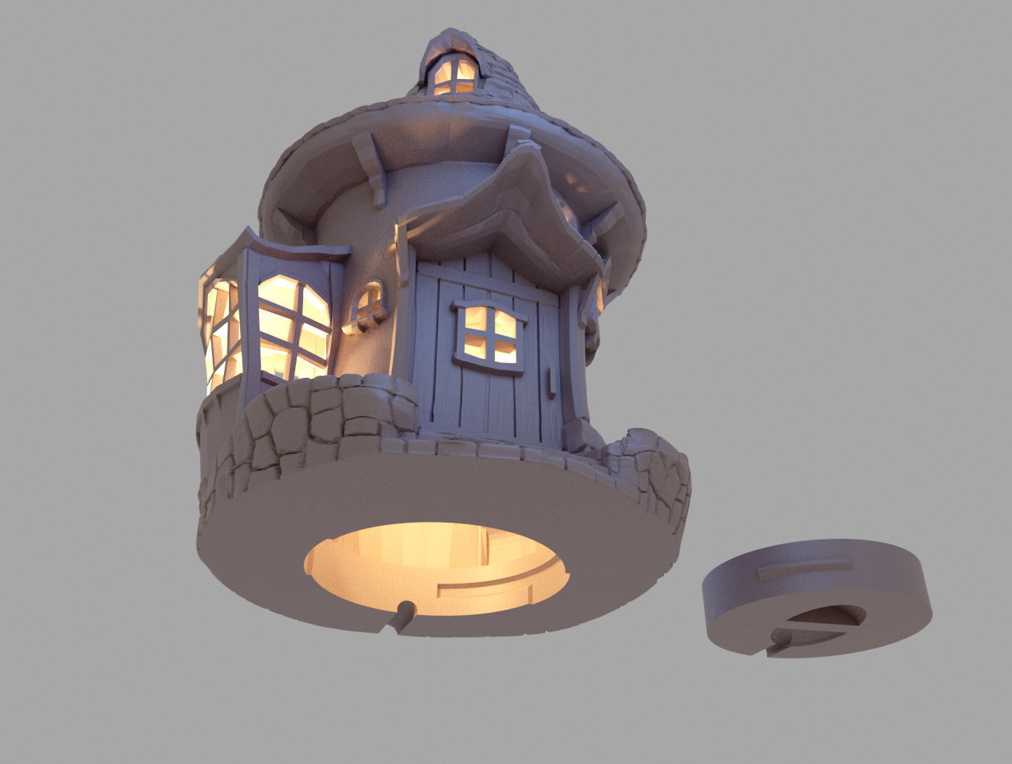 HOUSE LAMP 3D print model_4
