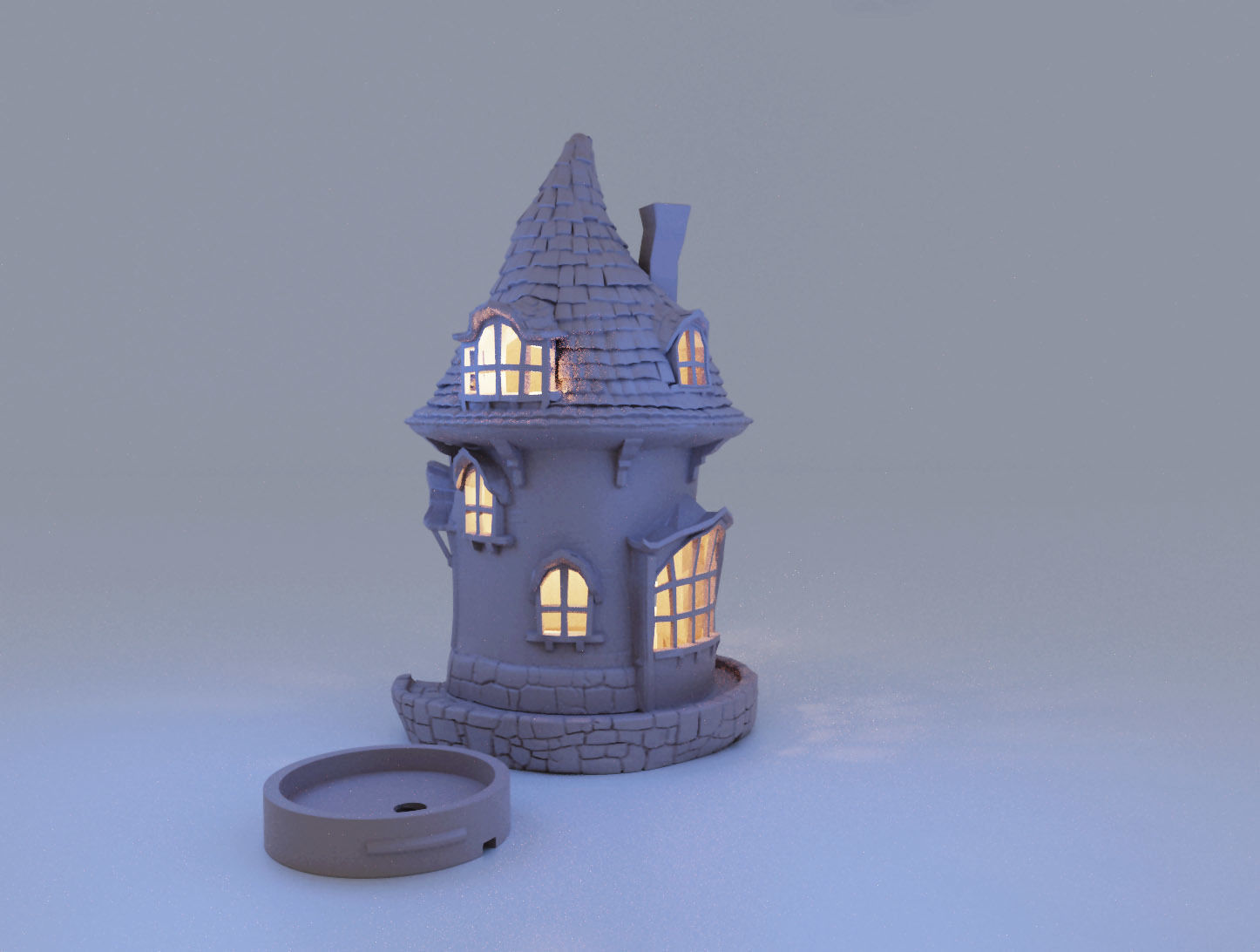 HOUSE LAMP 3D print model_3