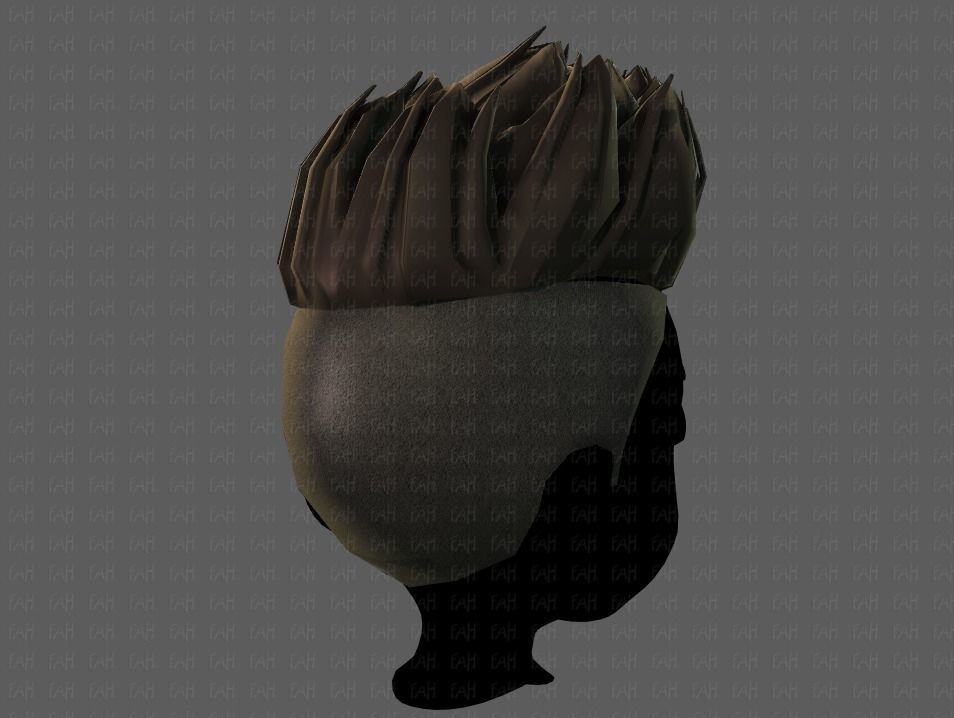 3D Hair style for boy V70 Low-poly 3D model_20