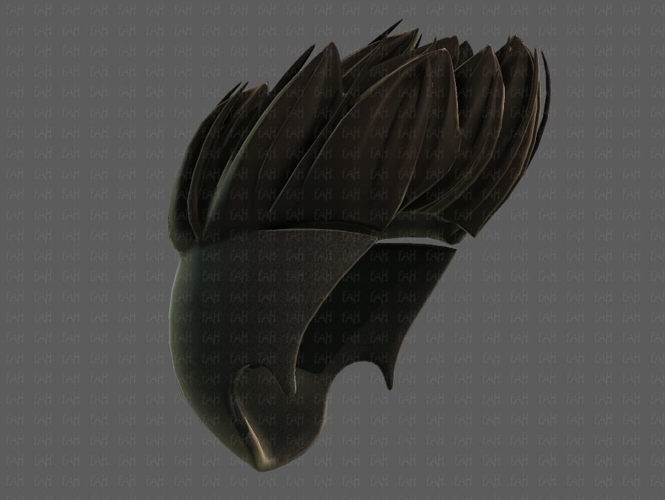 3D Hair style for boy V70 Low-poly 3D model_41