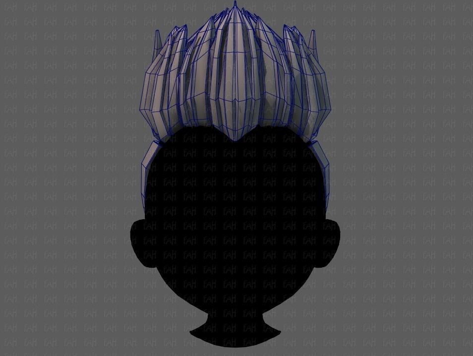 3D Hair style for boy V70 Low-poly 3D model_25