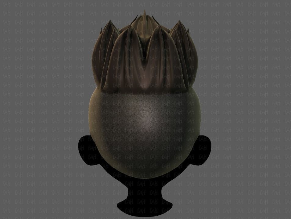 3D Hair style for boy V70 Low-poly 3D model_5