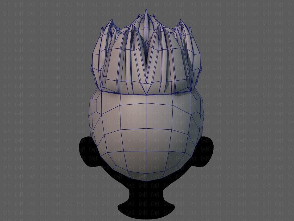 3D Hair style for boy V70 Low-poly 3D model_29