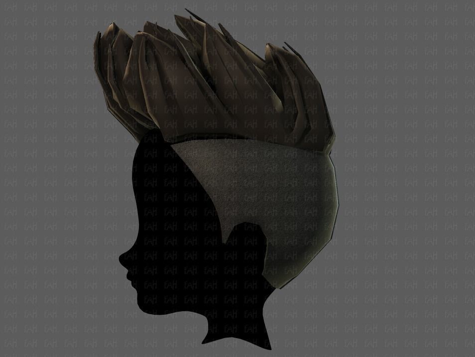 3D Hair style for boy V70 Low-poly 3D model_23