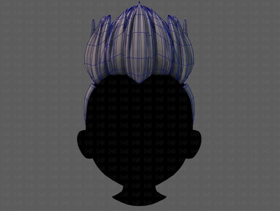 3D Hair style for boy V70 Low-poly 3D model_9