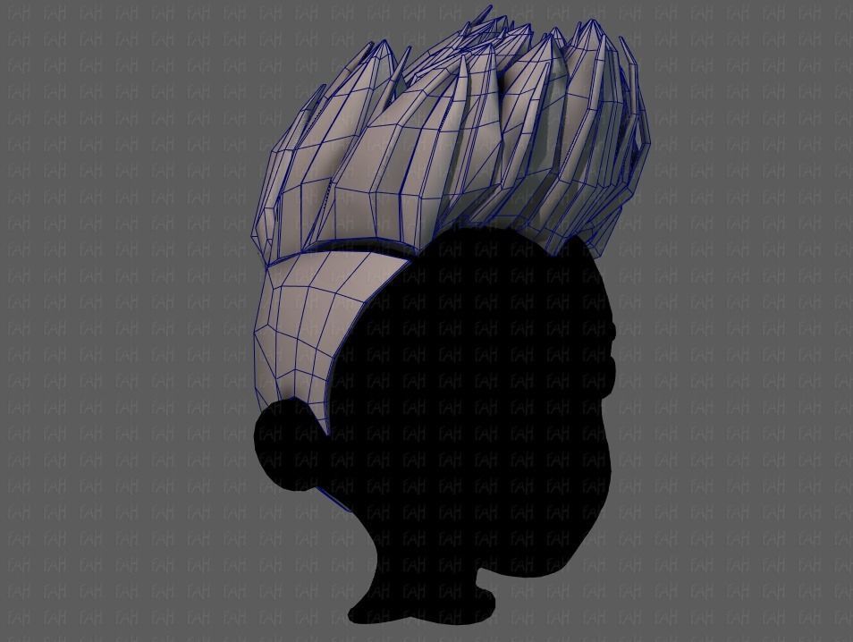 3D Hair style for boy V70 Low-poly 3D model_26