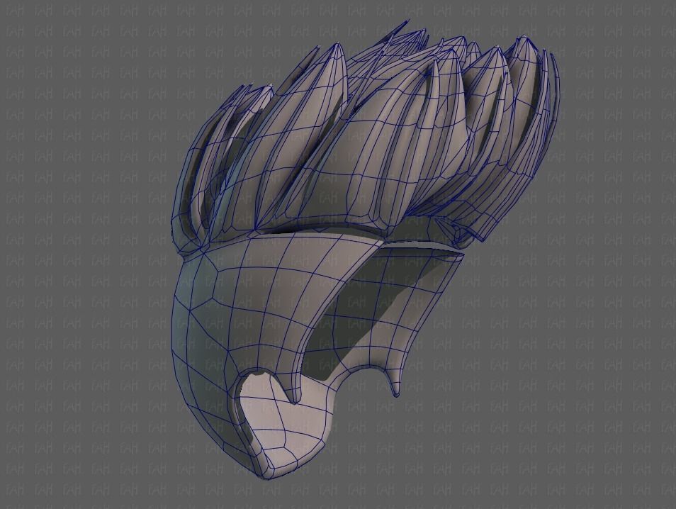 3D Hair style for boy V70 Low-poly 3D model_42