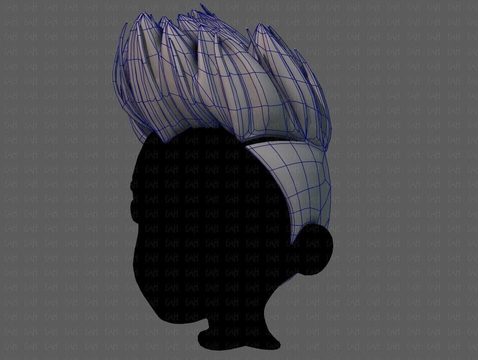 3D Hair style for boy V70 Low-poly 3D model_16