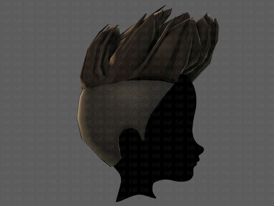 3D Hair style for boy V70 Low-poly 3D model_19
