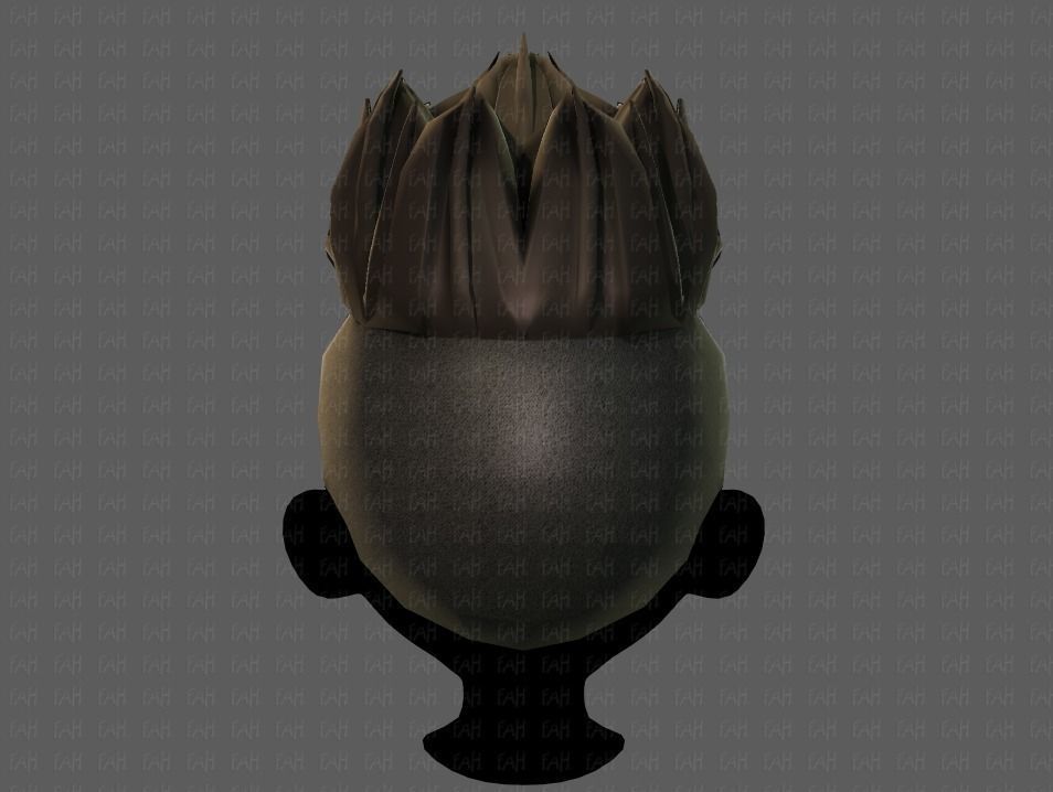 3D Hair style for boy V70 Low-poly 3D model_21