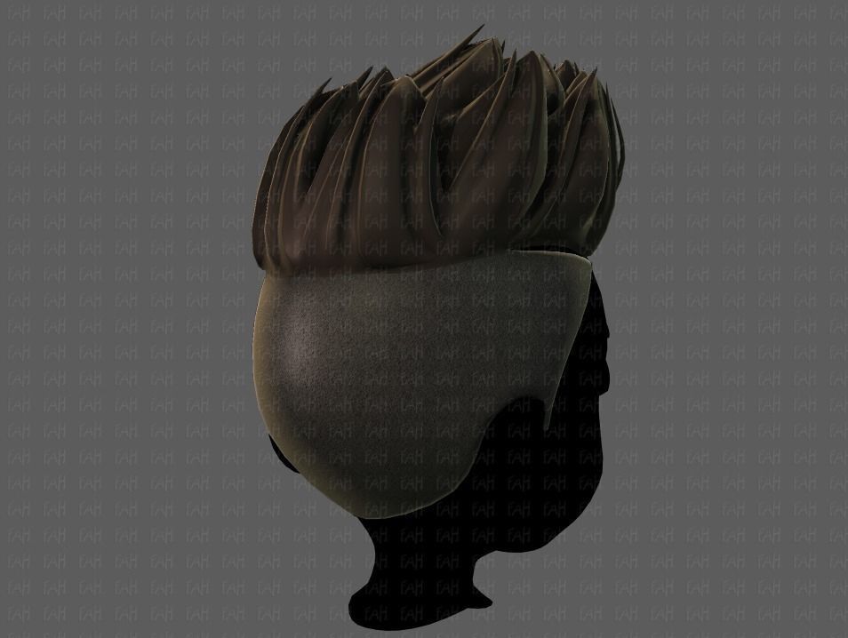 3D Hair style for boy V70 Low-poly 3D model_4