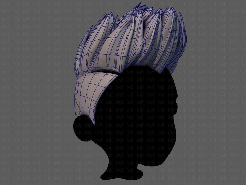 3D Hair style for boy V70 Low-poly 3D model_10