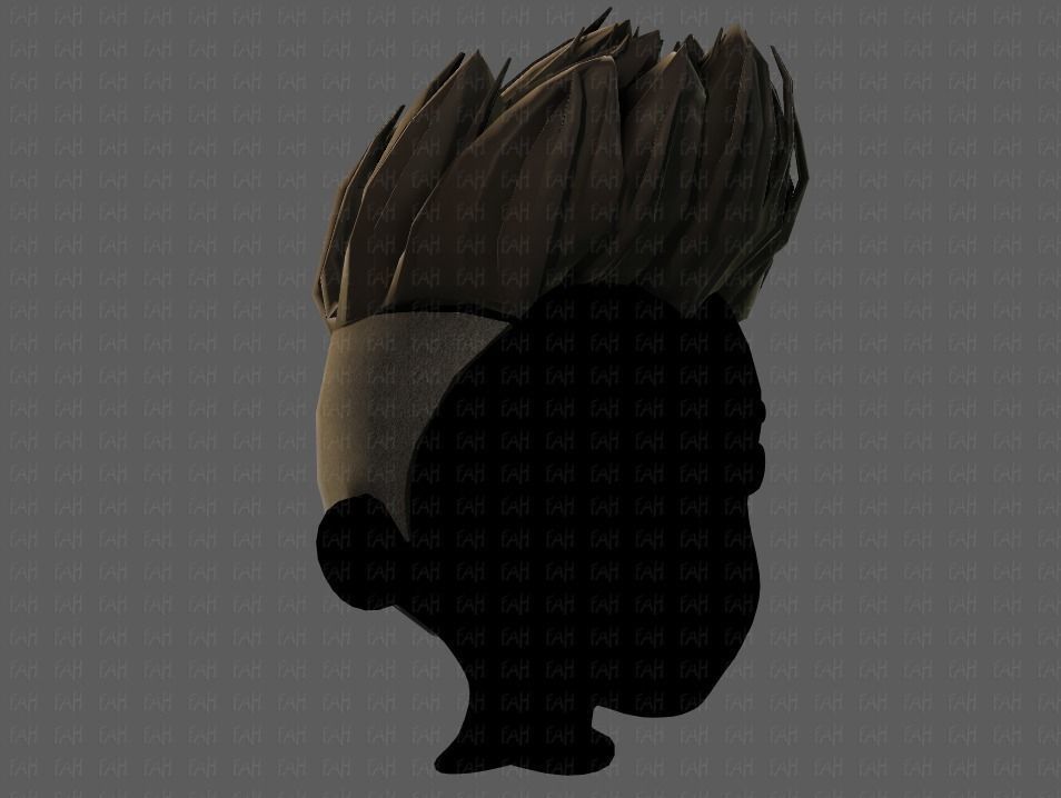 3D Hair style for boy V70 Low-poly 3D model_18