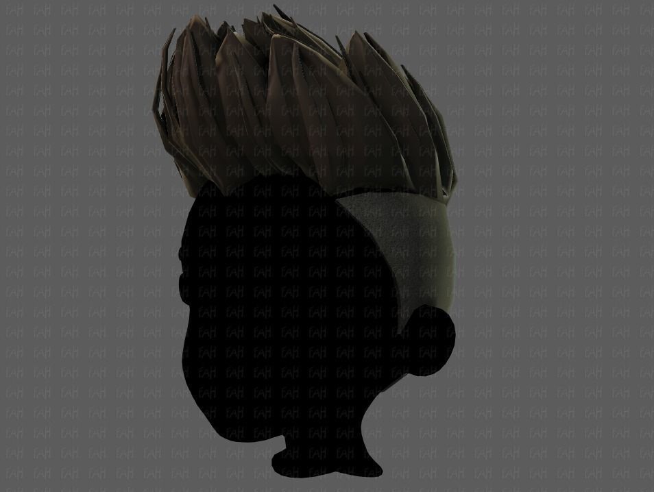3D Hair style for boy V70 Low-poly 3D model_24