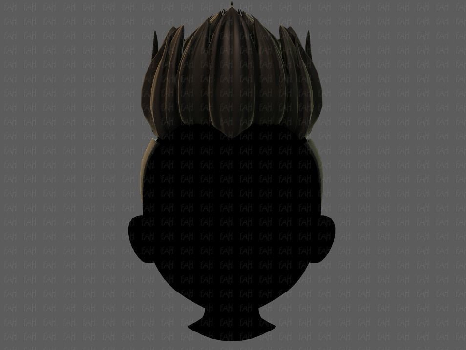 3D Hair style for boy V70 Low-poly 3D model_1