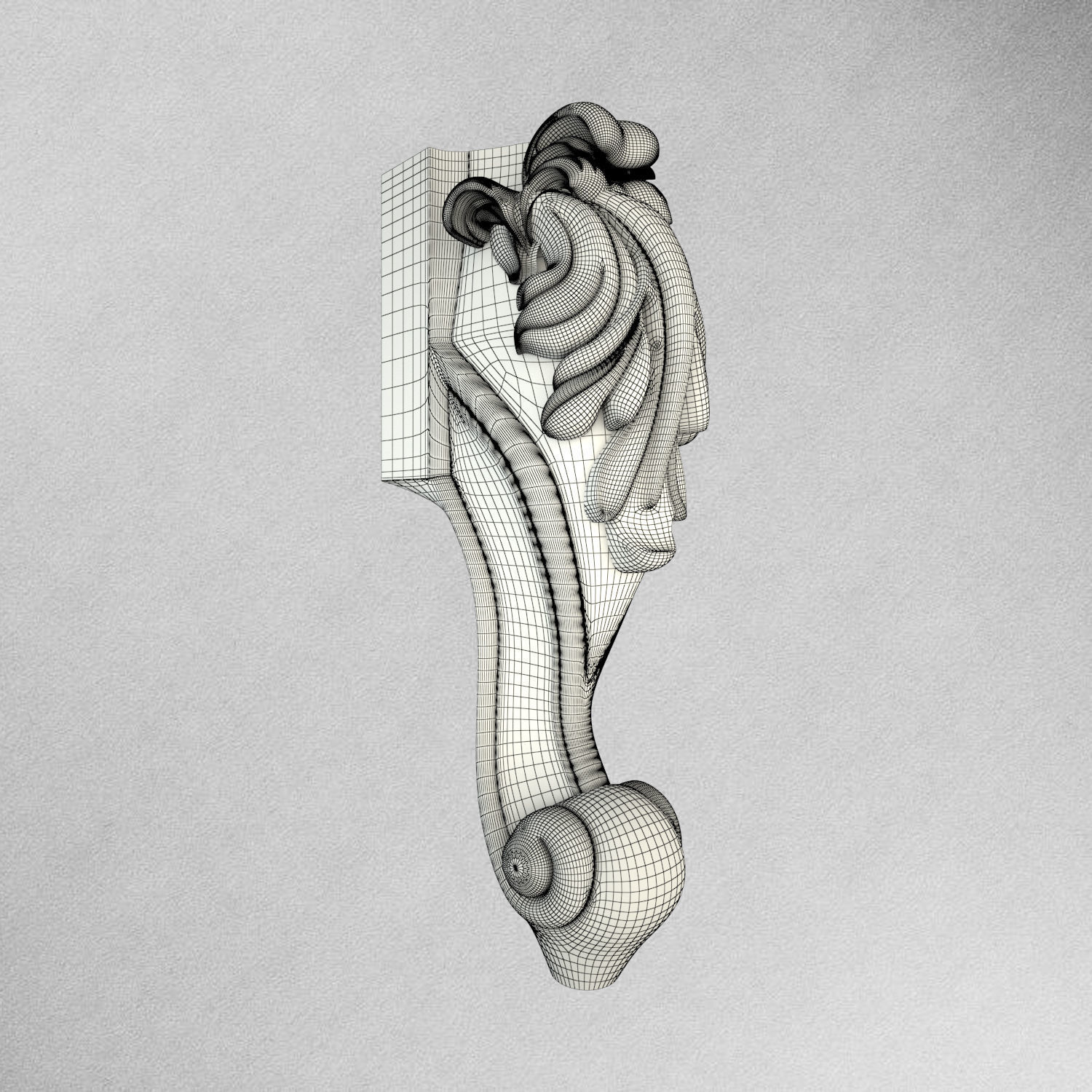 Furniture Leg L-007 3D print model_6