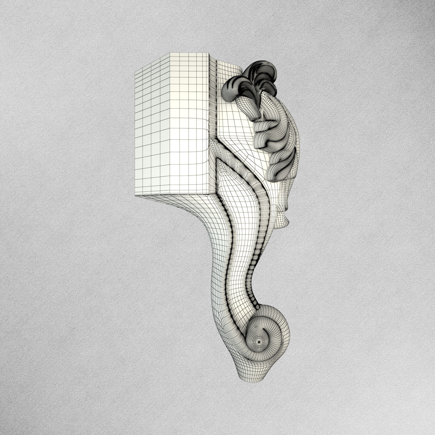 Furniture Leg L-007 3D print model_7