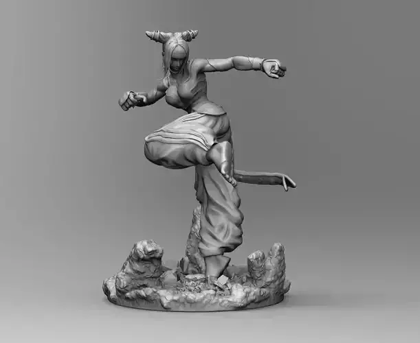 Street Fighter Juri 3D Print Stl Model Diorama 3D print model 3D print model