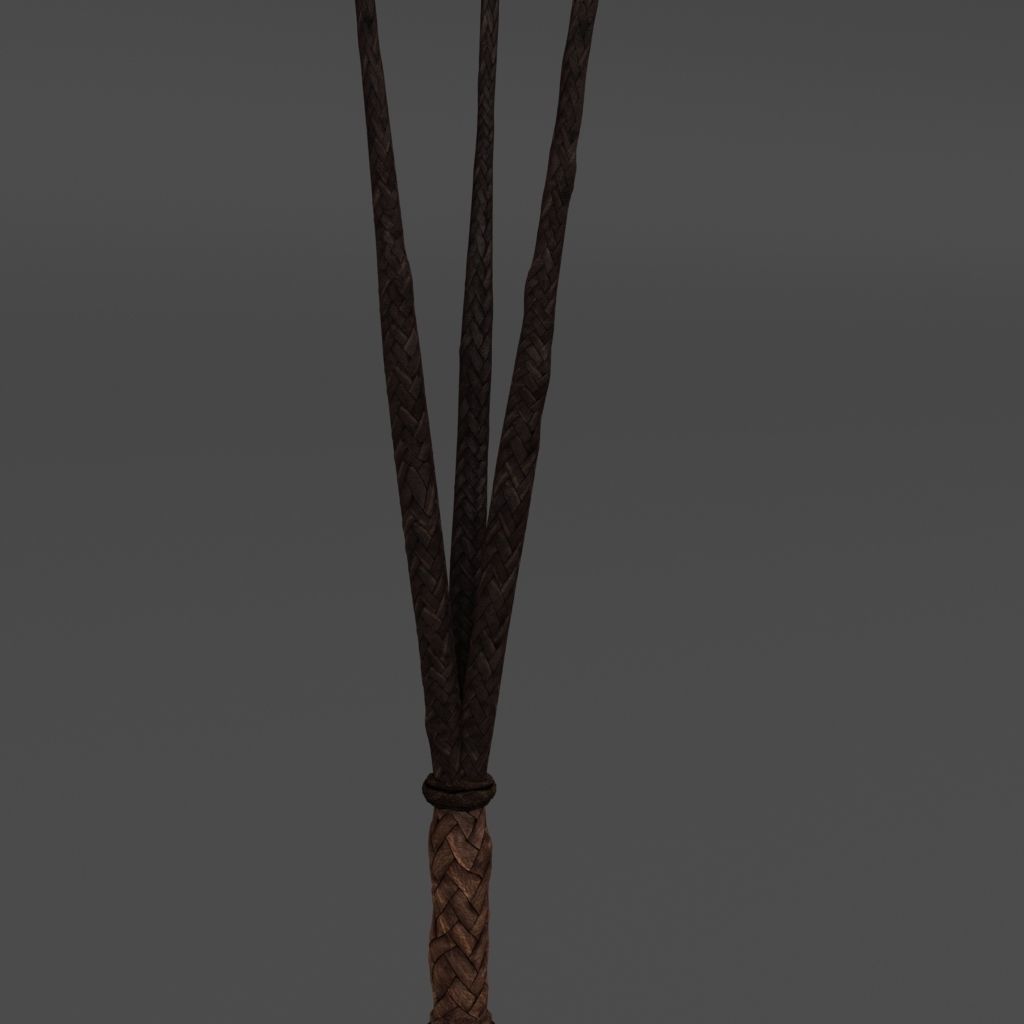 The Whip pair of wooden sticks 3D model_2