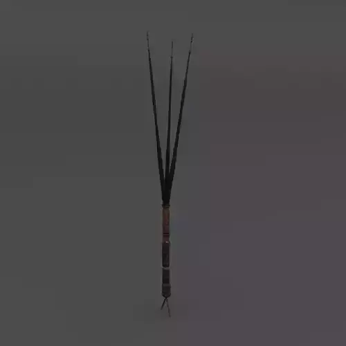 The Whip pair of wooden sticks 3D model