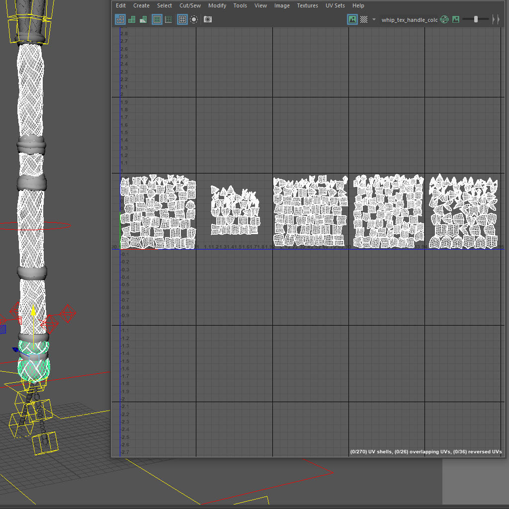The Whip pair of wooden sticks 3D model_5