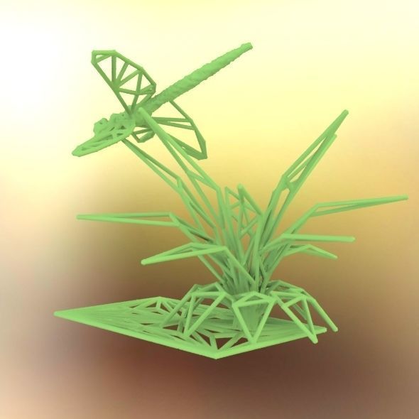 Dragonfly 3D print model_32