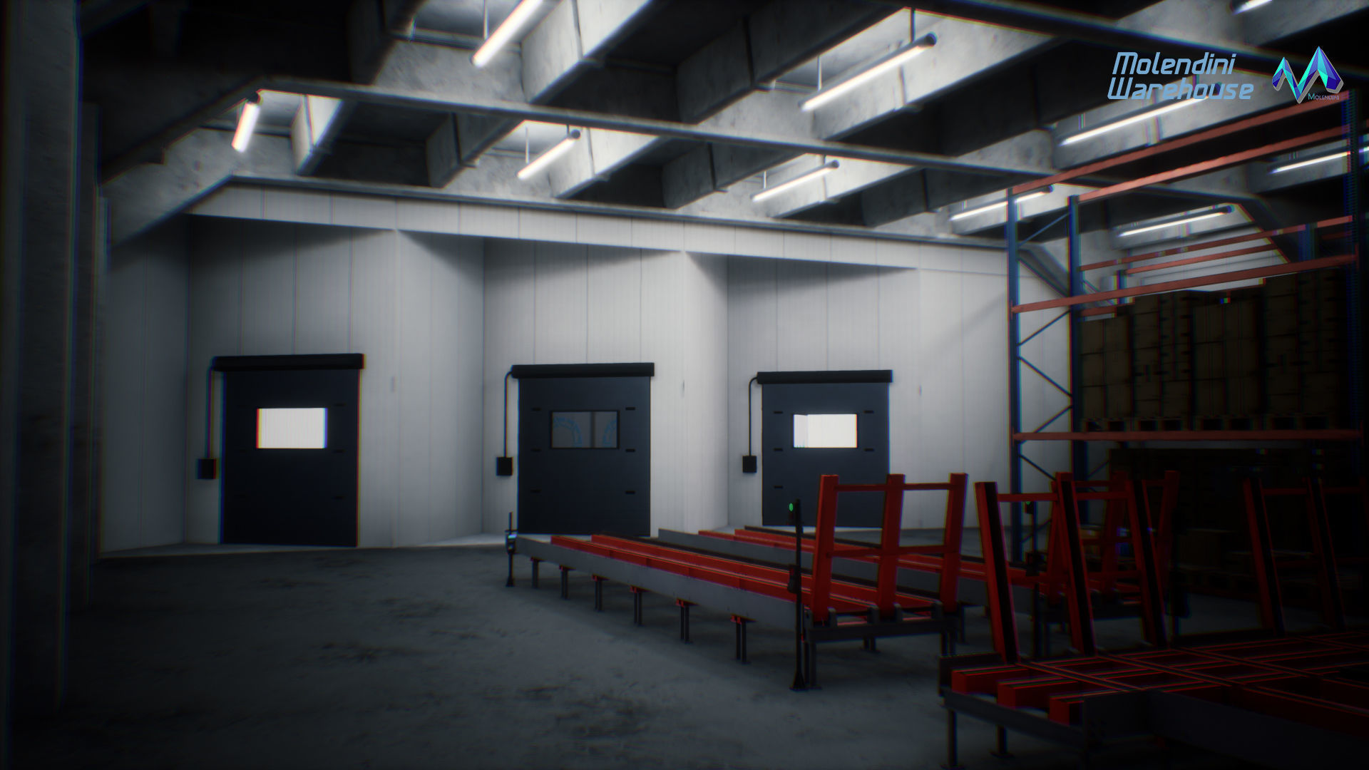 Modular Warehouse II Environment Low-poly 3D model_19