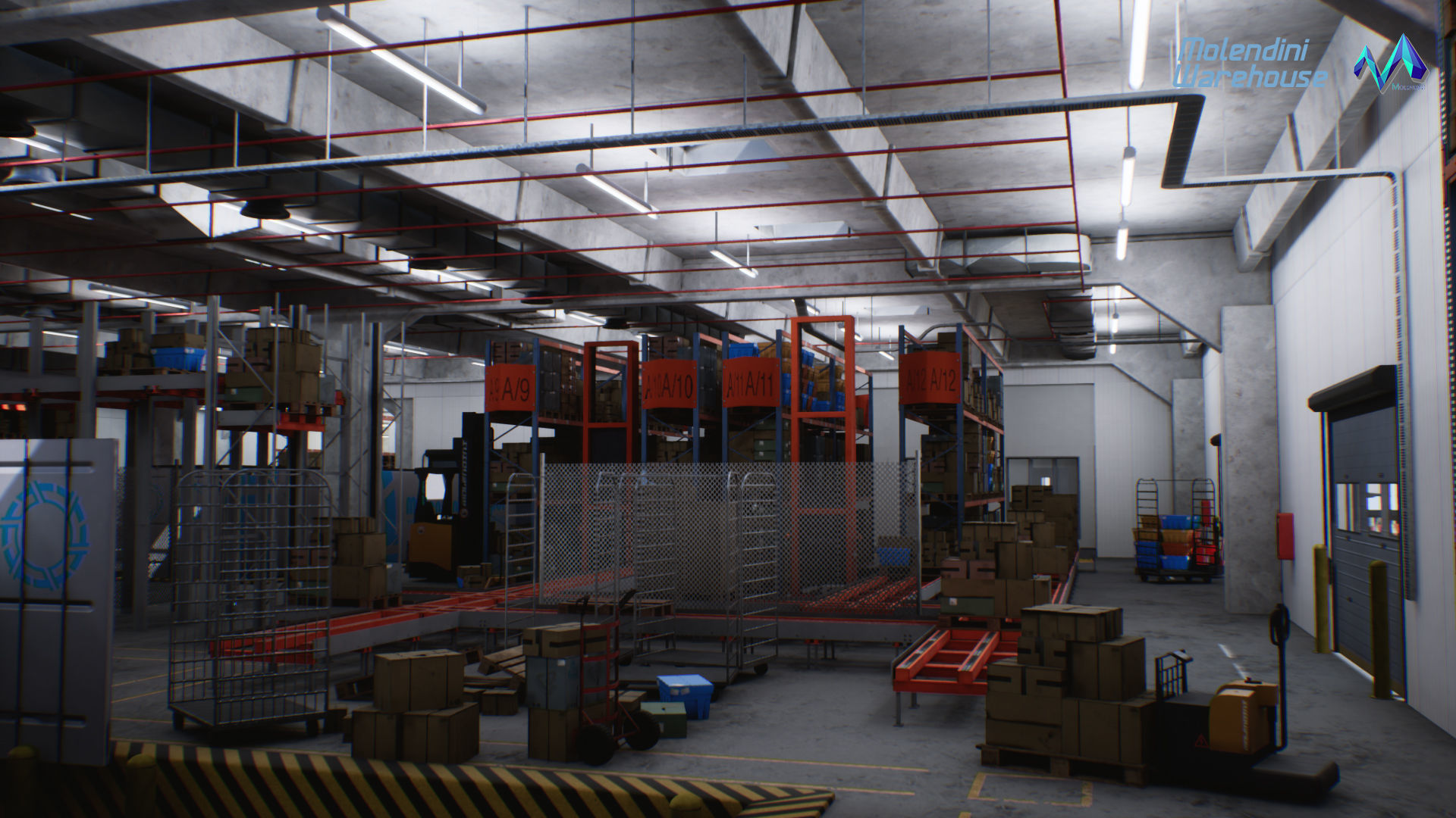 Modular Warehouse II Environment Low-poly 3D model_18