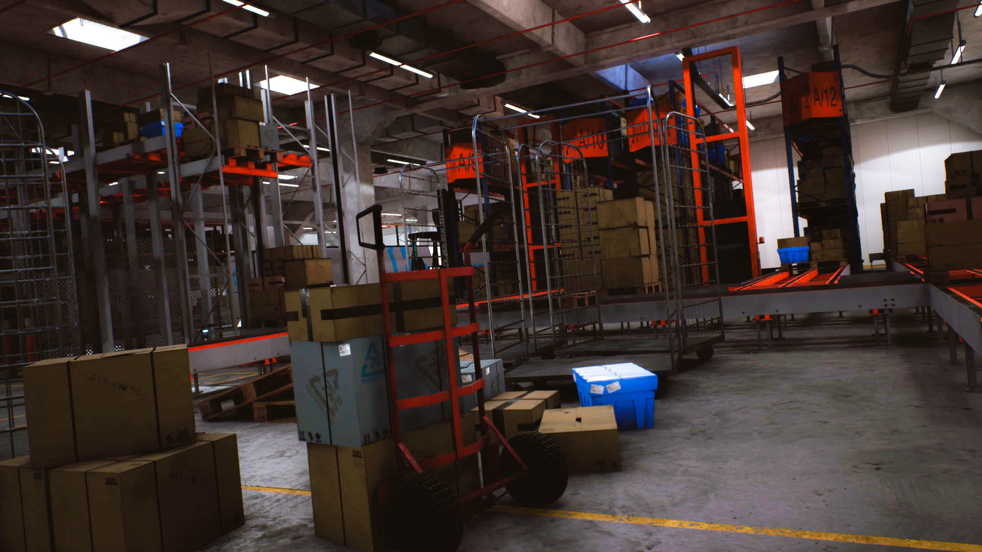 Modular Warehouse II Environment Low-poly 3D model_7