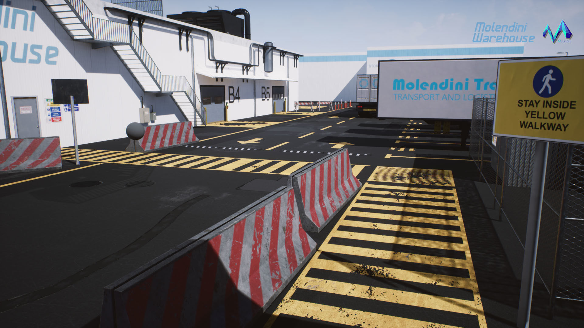 Modular Warehouse II Environment Low-poly 3D model_2